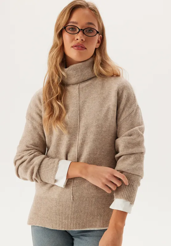 Pcmalou Ls Rollneck Knit (#8849)