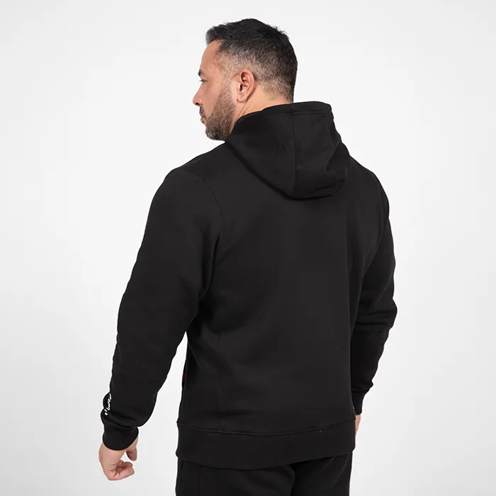 Leon Zipped Hoodie, black, small
