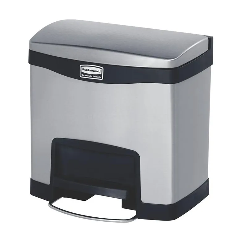Rubbermaid Slim Jim Soptunna med pedal, rostfritt stål 15 l