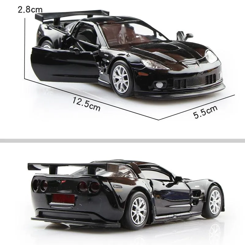 5 tums metallbilsimulering Utsökt diecast & leksaksfordon Chevrolet Corvette C6-R Racing RMZ city 1:36 Legeringsmodell presenter för barn (#7692)