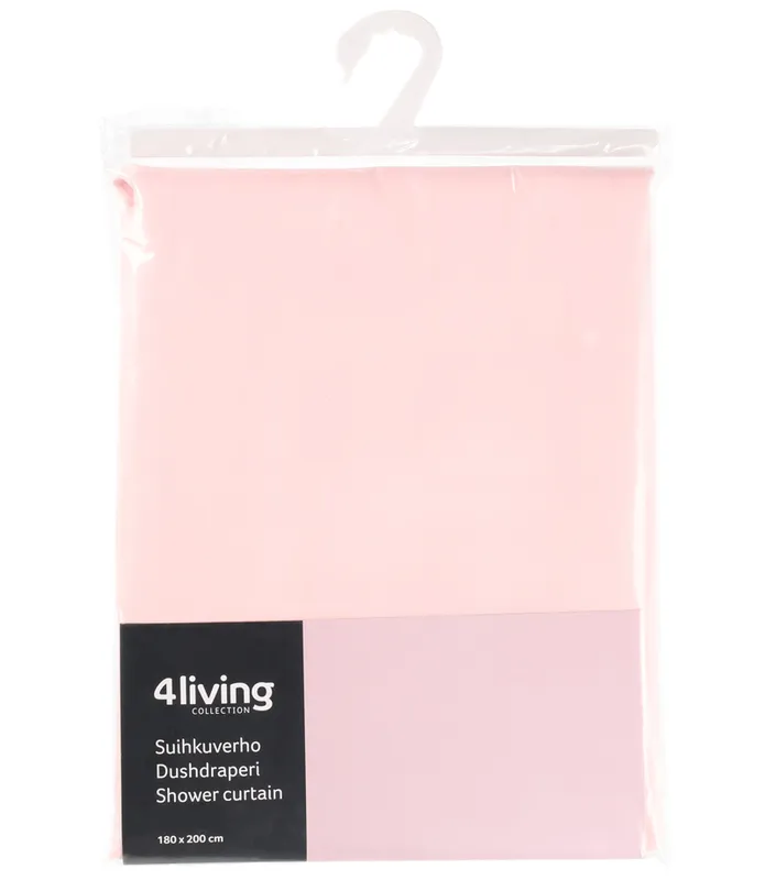 Duschdraperi Solid 180 x 200 cm – Rosa
