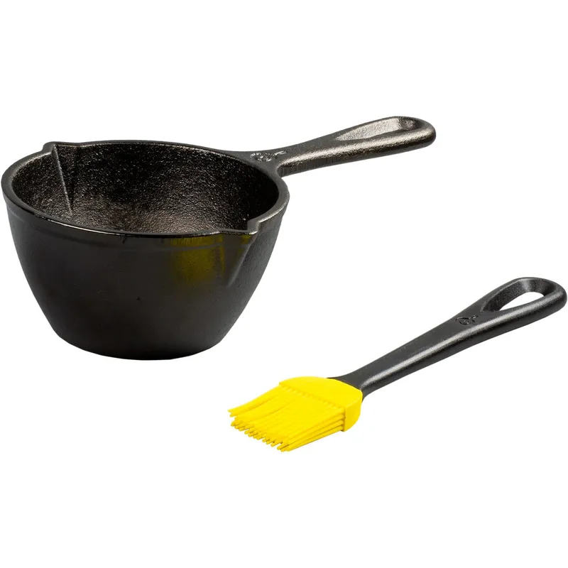 Lodge Såskastrull med silikonborste Gjutjärn, 23 cm