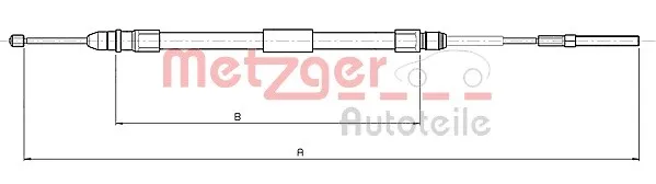 Handbromsvajer METZGER 10.4137