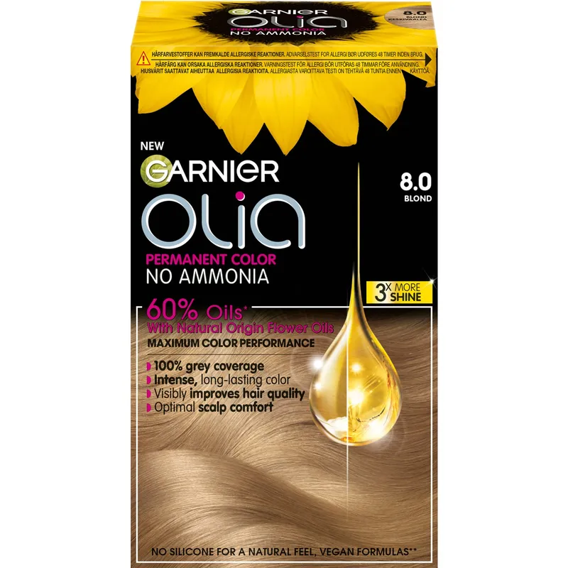 Garnier Olia Permanent Hårfärg 8.0 Blond