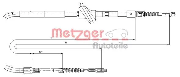 Handbromsvajer METZGER 10.7583