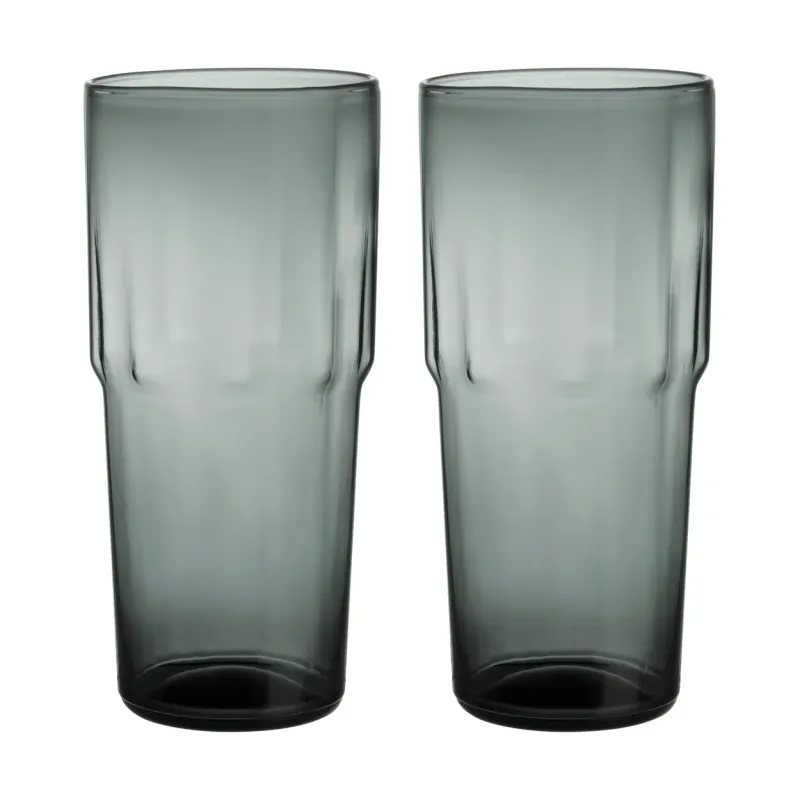 Iittala Solare dricksglas högt 39 cl 2-pack Stålgrå