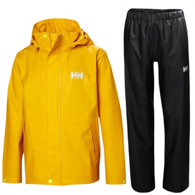 Helly Hansen Moss Regnkläder, Junior, Gul/Svart