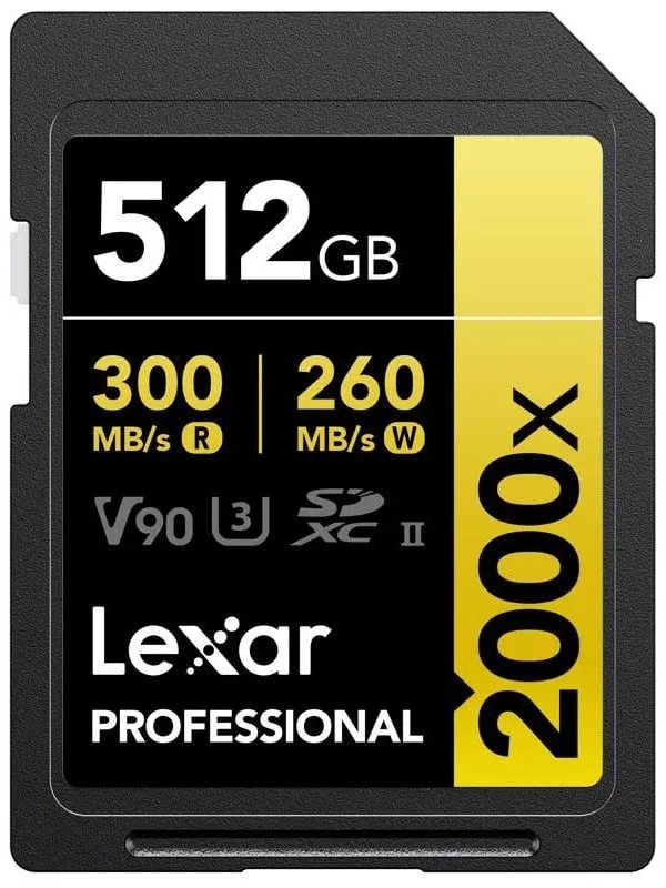 Lexar Professional Gold 2000x SD - 300MB/s - 512GB