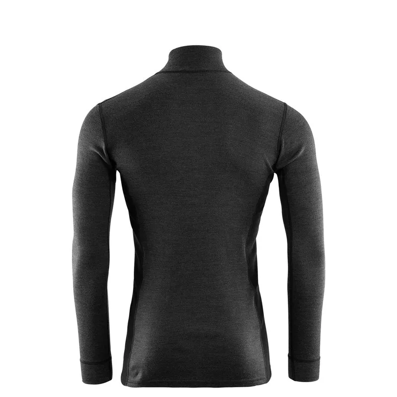 Aclima WarmWool Mock Neck with Zip Man Marengo/Jet Black