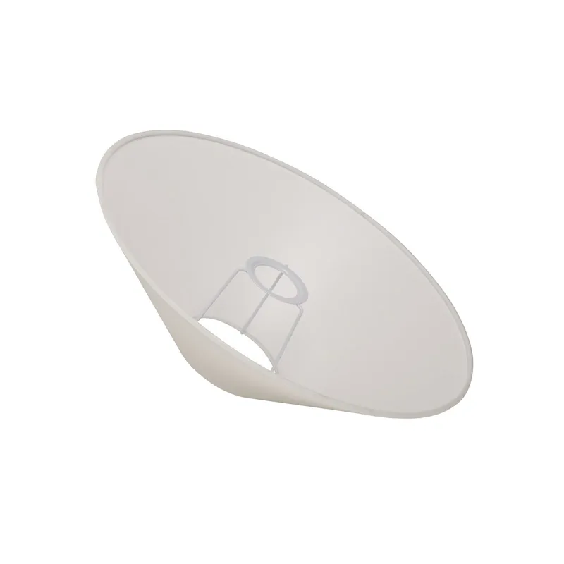 Basic flat lampskärm, vit, Ø 36 cm, linne – Watt & Veke - Design - Tyg / textil