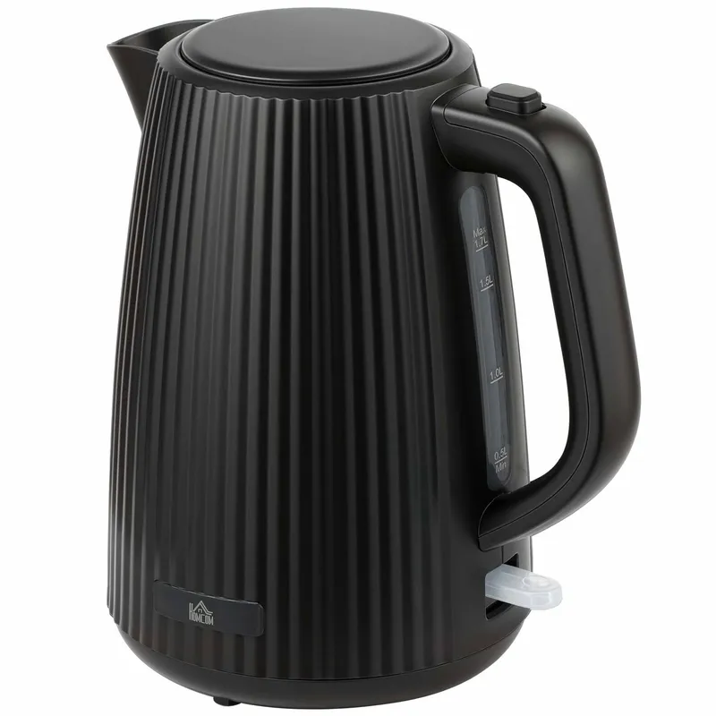 Vattenkokare 1,7 l - Snabbkokning, Automatisk avstängning, Svart