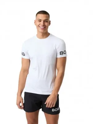 Björn Borg Performance Tee Vit polyester XX-Large Herr