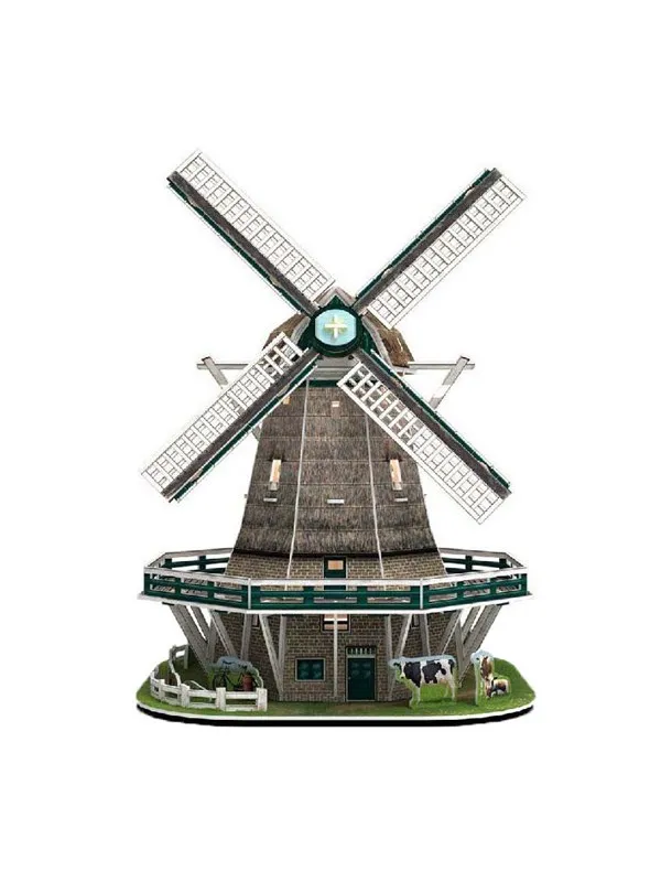 Cubic Fun 3D Puzzle Mill LED – 65 pcs. 3D pusselspel