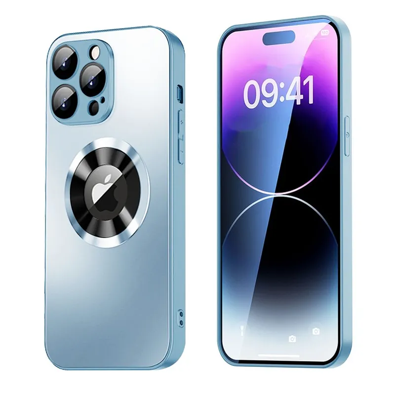 SiGN Magnetiskt Skal iPhone 15 Pro Max med linsskydd och logo view – Blå