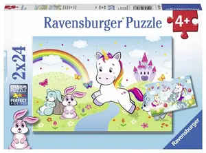 Enhörning Pussel 2x24 bitar Ravensburger