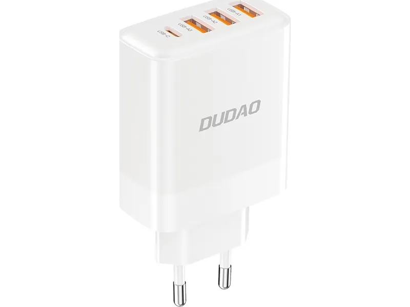 Dudao Väggladdare Adaptrar 3x USB-A/1x USB-C 20W - Vit