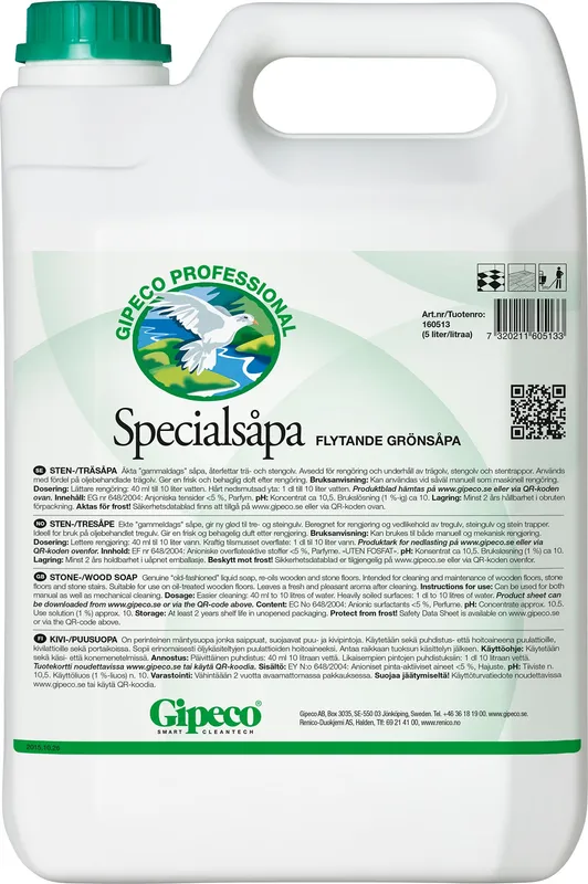Såpa Special Flytande grön Gipeco 5 liter