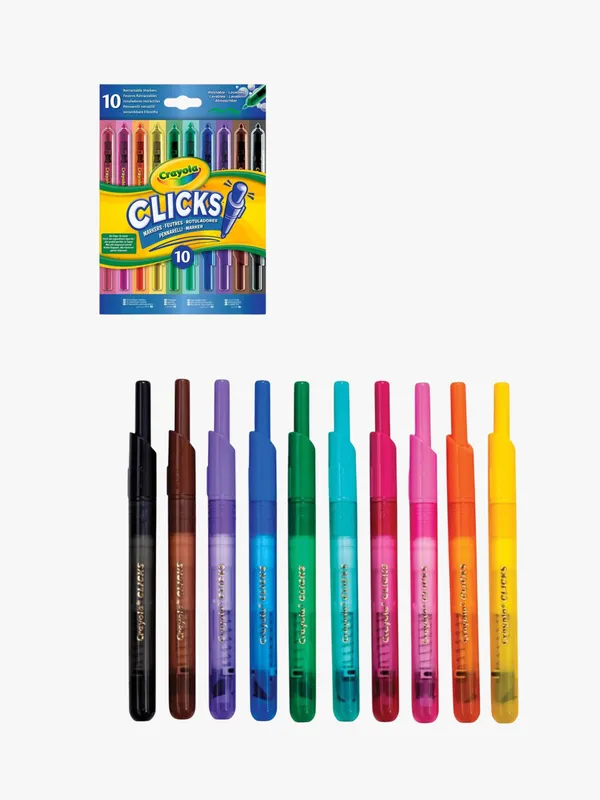 Crayola Clicks Retractable Markers 10 Pcs