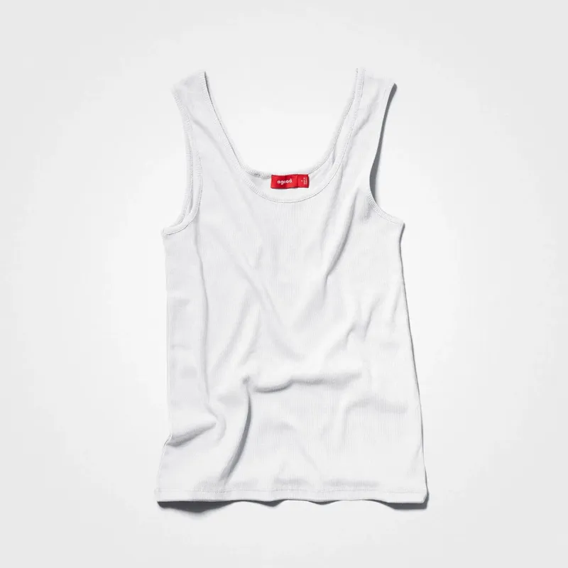 Women’s Recycled Cotton Tank Top White, Sustainable Fashion, X-Small