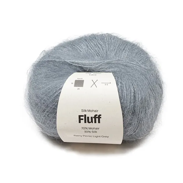 Silk Mohair Fluff 25 gr Rainy Picnic grey A778 Adlibris