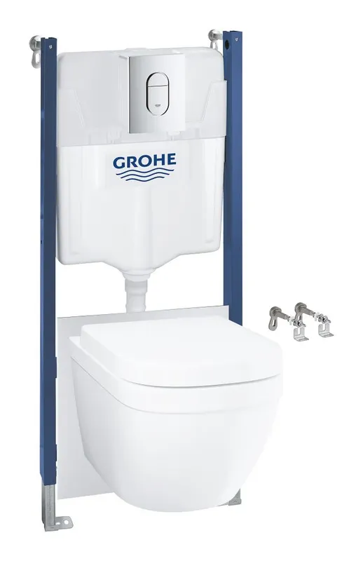 Vägghängd Toalettstol GROHE Solido Euro Ceramic 5-i-1 Komplett Vit Porslin