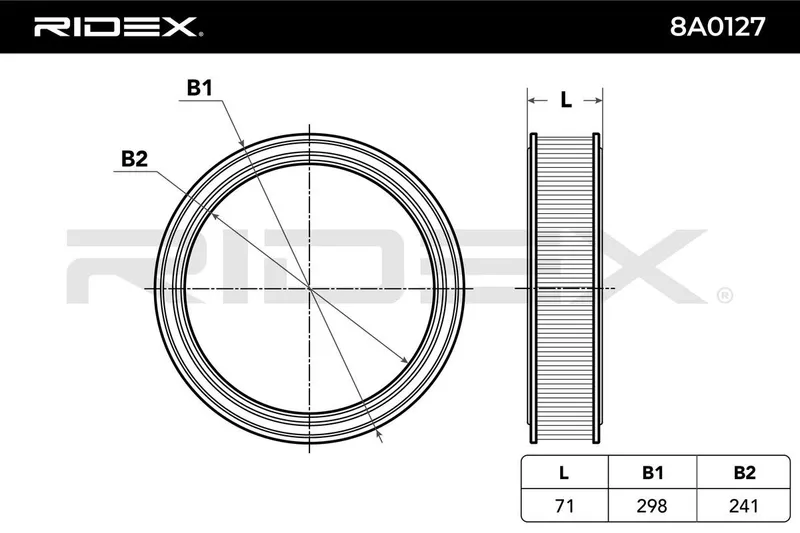 Luftfilter RIDEX 8A0127