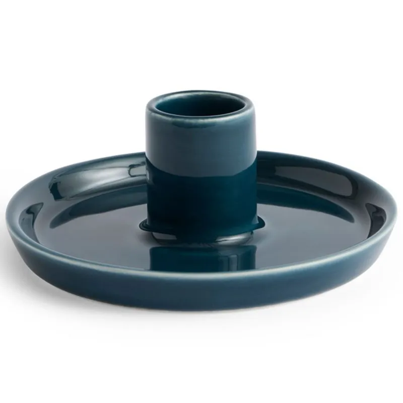 HAY Disc ljusstake Dark teal, small, Ø10×4,8 cm