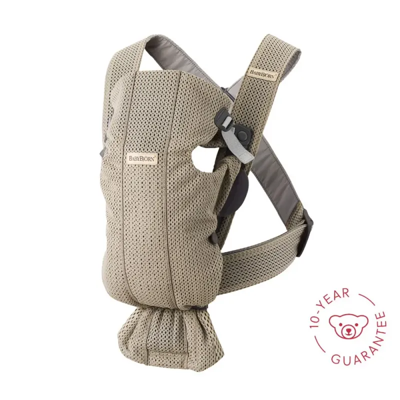 BabyBjörn Mini Bärsele 3D Mesh, Grey Beige