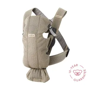 BabyBjörn Mini Bärsele 3D Mesh, Grey Beige