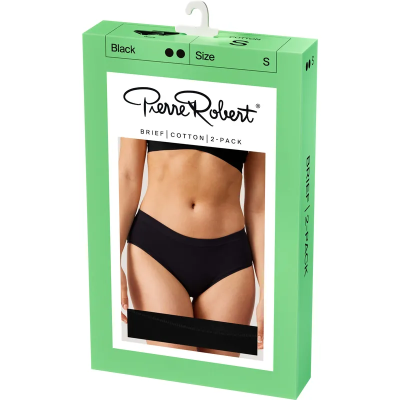 Pierre Robert Brief Cotton X2 Women Black S