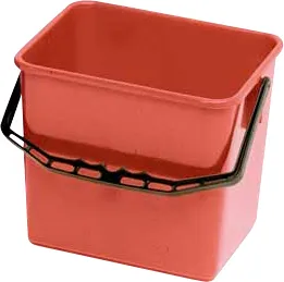Skurhink 4-kantig röd 6 liter