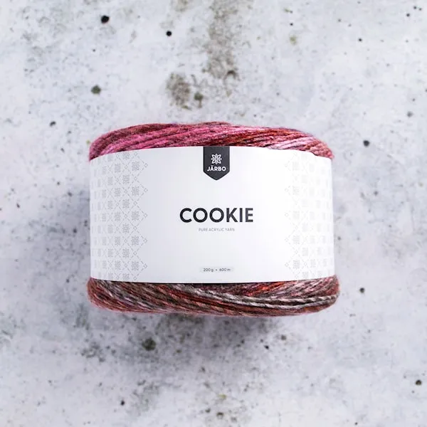 Cookie garn akryl 200g Blush (46225) Järbo