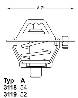 Termostat, kylvätska WAHLER 3119.82D3