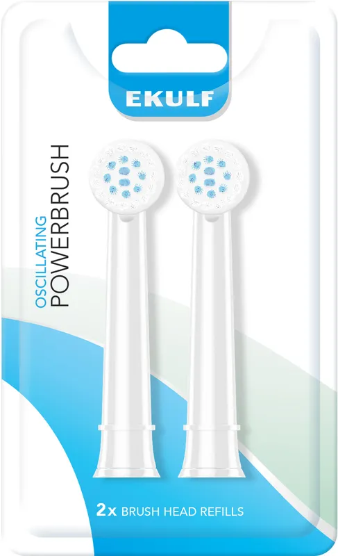 Ekulf Powerbrush white refill 2 st