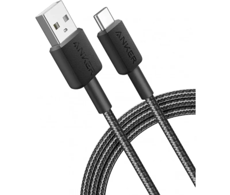 Anker 322 USB-A till USB-C kabel 18W, 0,9m - svart