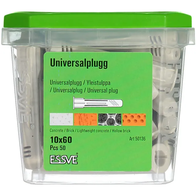 UNIVERSALPLUGG 10X60 50PACK | Beijerbygg Byggmaterial