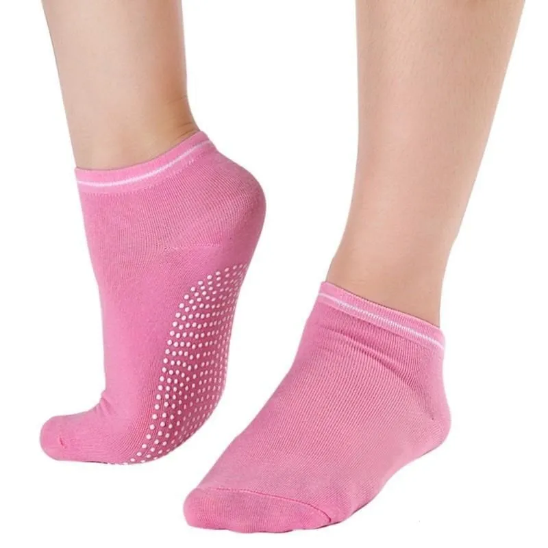 Anti-Slip Yogastrumpor – Rosa