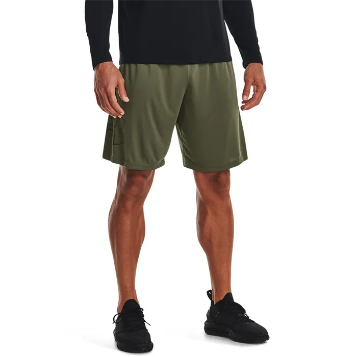 Under Armour Tech Graphic Shorts Militärgrön polyester Large Herr