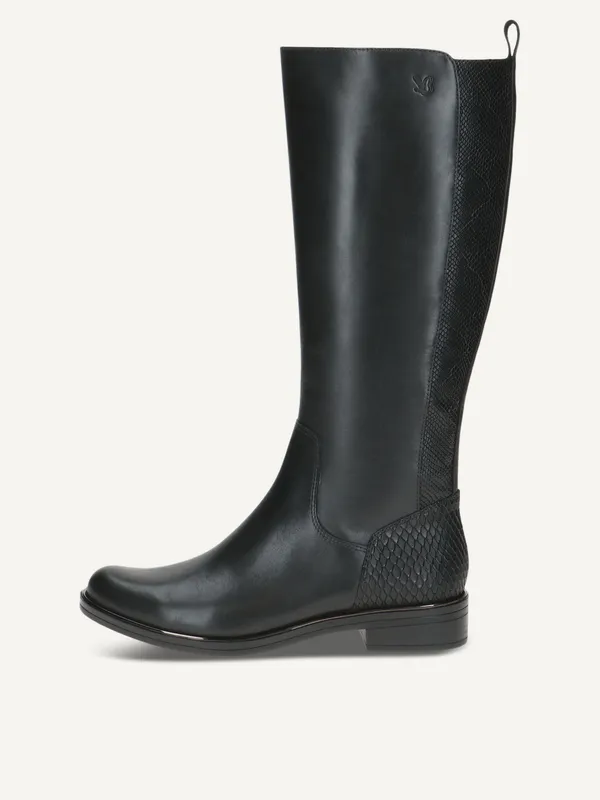 CAPRICE Boots, black, made of Leather with Block heel, Size 42 (#8177)