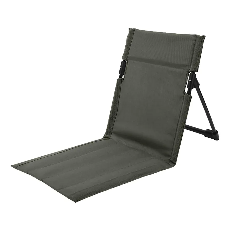 Utomhus hopfällbar strandstol Camping Lätt enkelstol Camping Bärbar Fritidsstol Resor armégrön färg