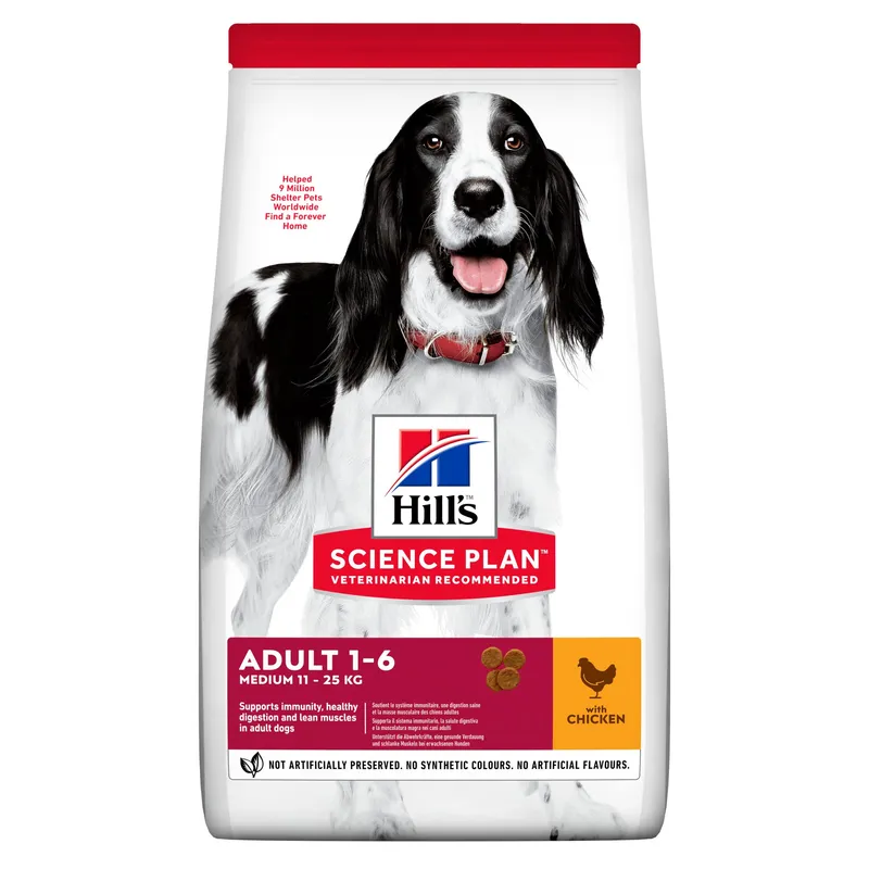 Adult Medium torrfoder med kyckling Hundfoder - 14 kg