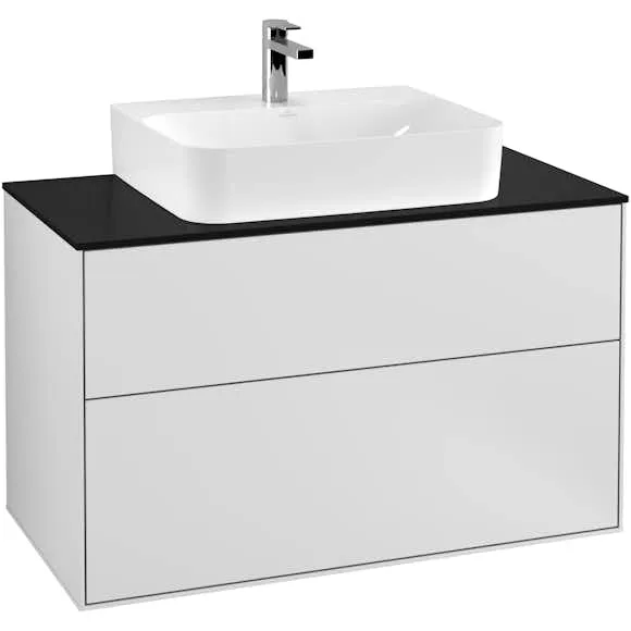 Tvättställsskåp Villeroy & Boch Finion med 2 Lådor och Bänkskiva för Centrerat Tvättställ (#3831)