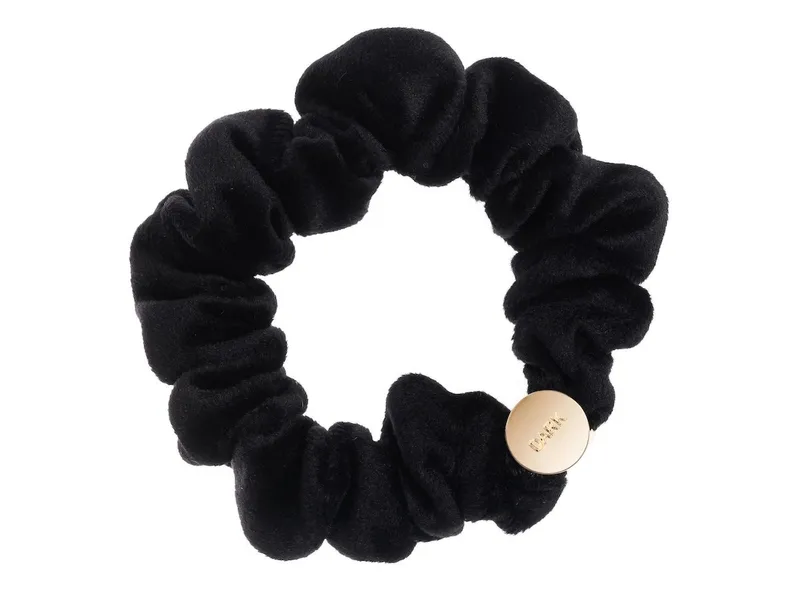 Dark Mini Velvet Scrunchie Hair Braid Black – 1 pcs