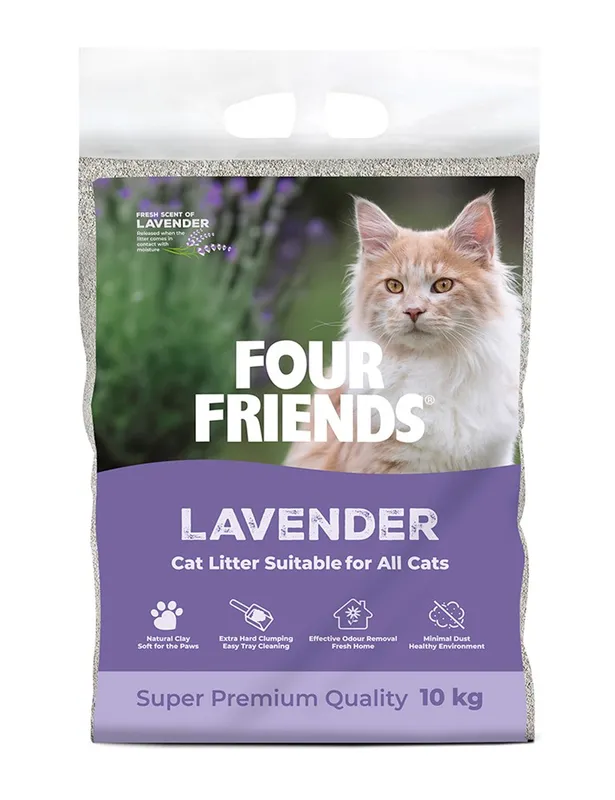 Kattsand FourFriends Cat Litter Lavender 10 kg