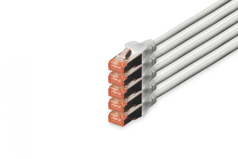 DIGITUS Professional patch cable - 10 m - grey - Grå - 10m