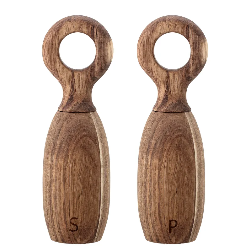 BLOOMINGVILLE Martim salt- och pepparkvarn, naturlig, akacia, D6,5xH21 cm