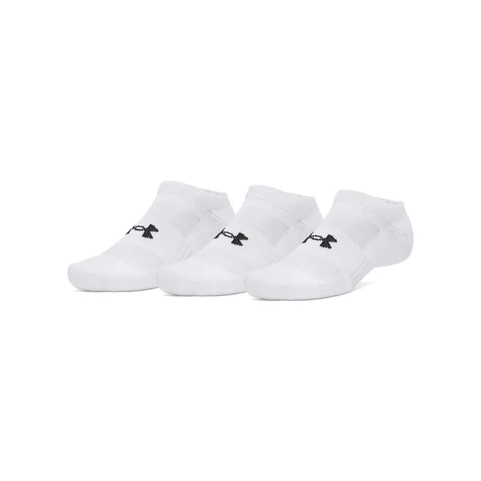 Under Armour Unisex UA Performance Cotton 3-pack No Show Socks White (#9743)