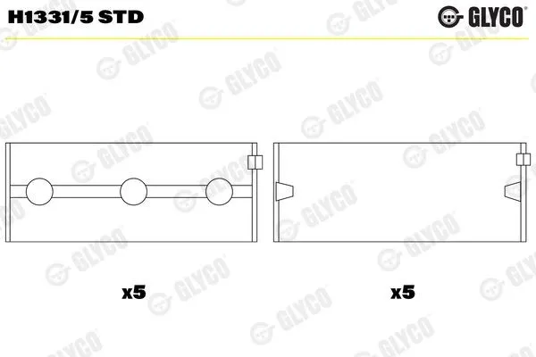 Vevlager GLYCO H1331/5 STD