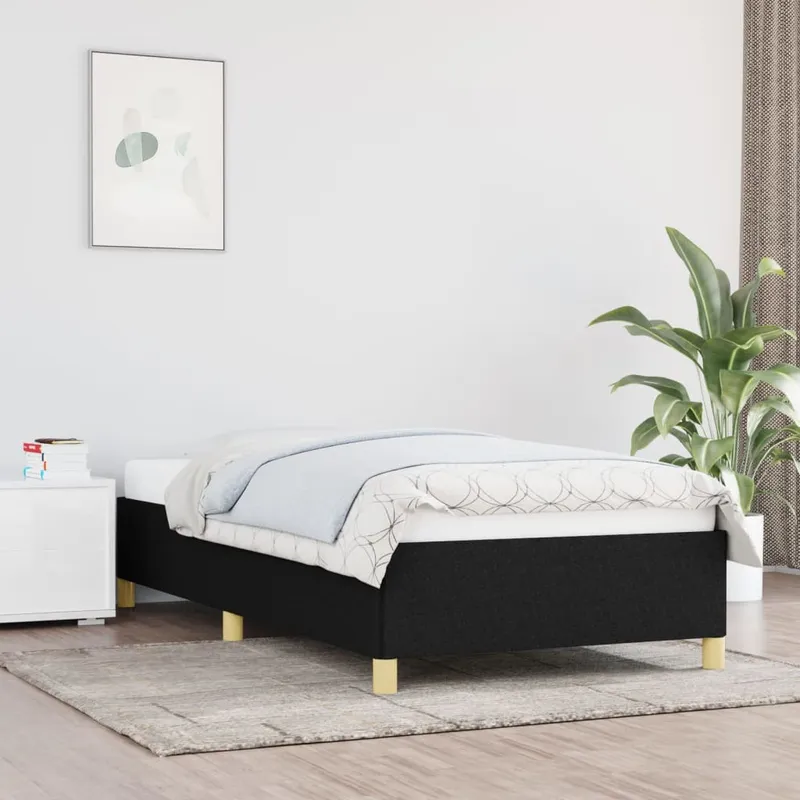 vidaXL Sängram utan madrass svart 90×200 cm tyg (#1843)