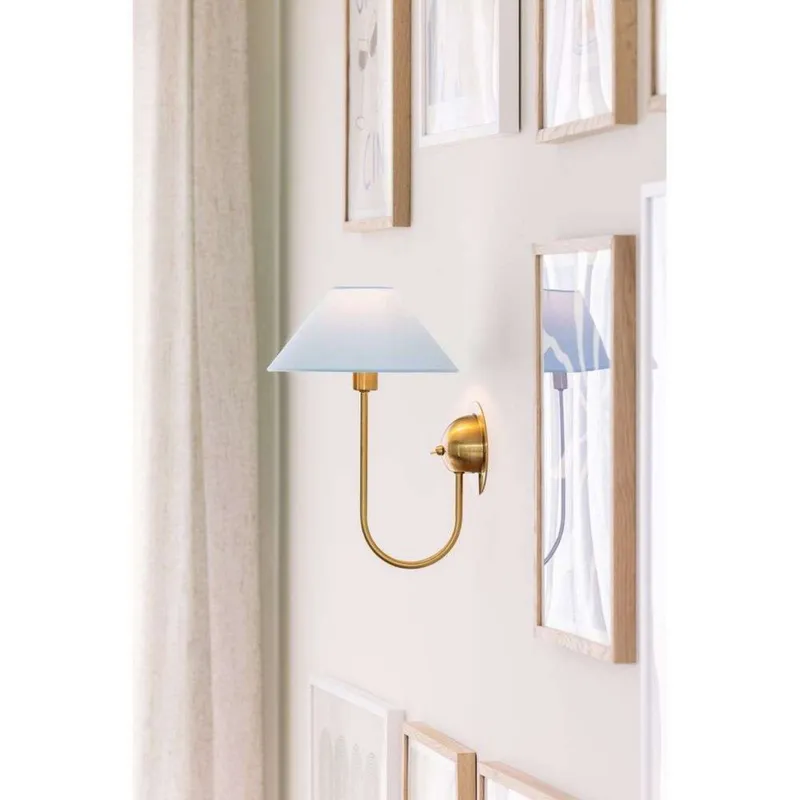 Iris Vägglampa Dove Blå – Globen Lighting – Vardagsrum – Tyg / textil